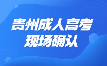 2024年贵州成人高考现场确认时间、流程、材料等